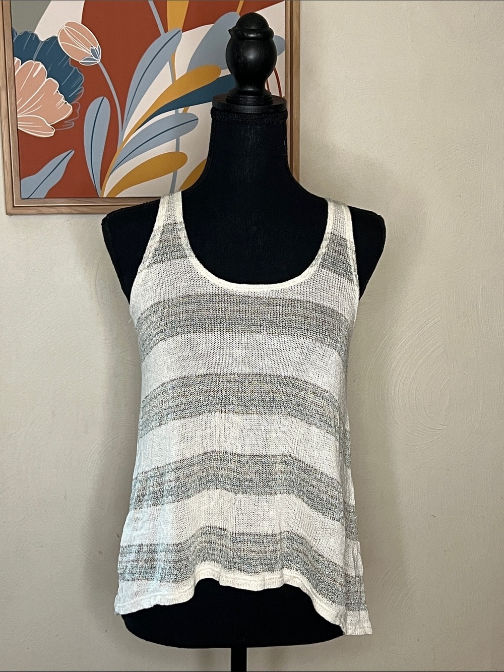 Staring at Stars Striped Scoop Neck Tank Top Size S NEW
